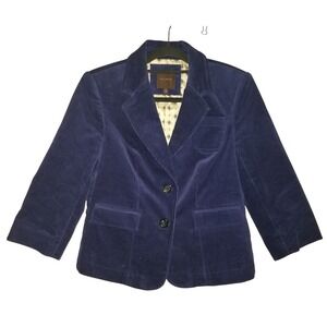 The Limited Women's Corduroy Blazer Jacket Royal Blue Size Medium